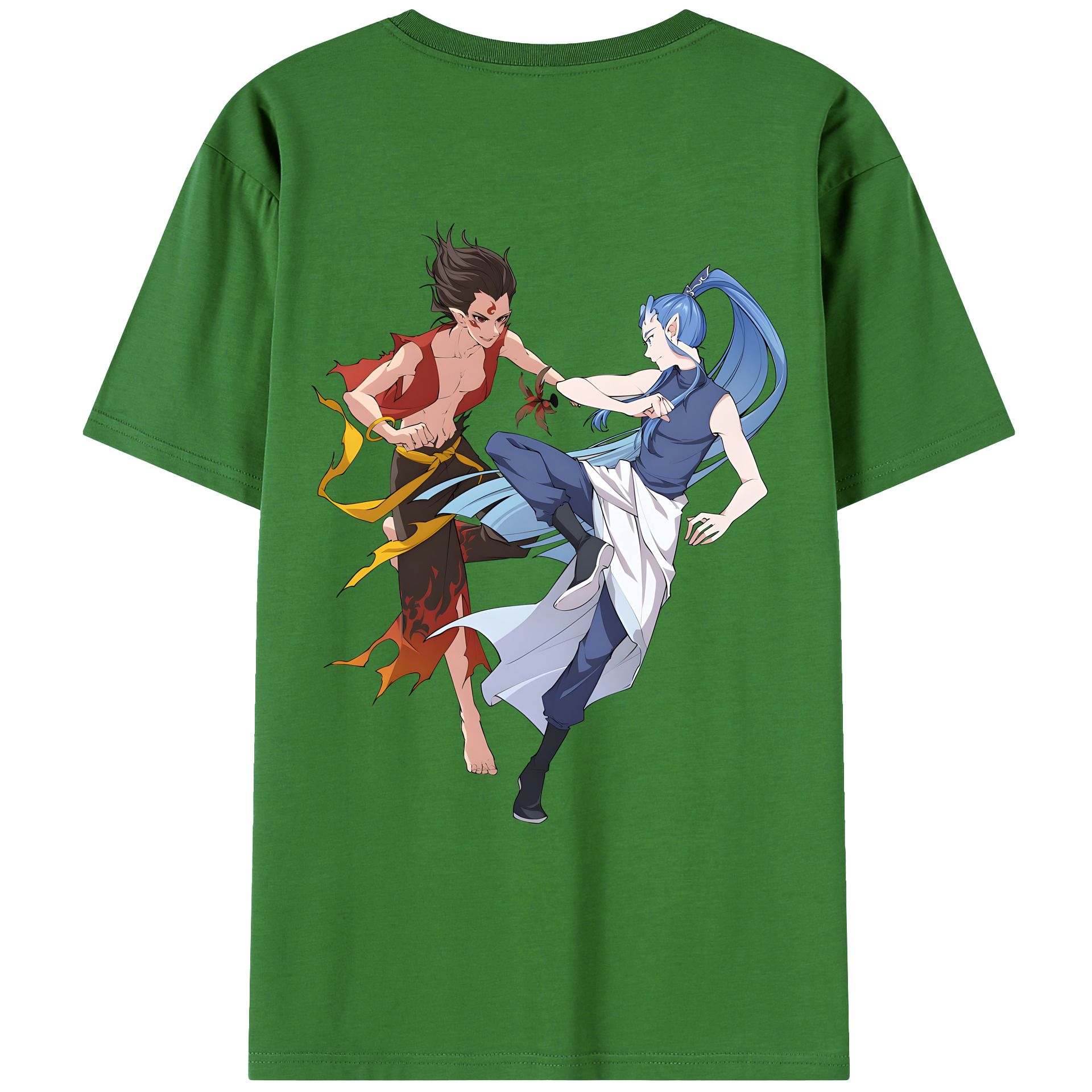 （画像用） Ne Zha 2 ナタ 魔童の大暴れ レディース半袖Tシャツ(バックプリント)